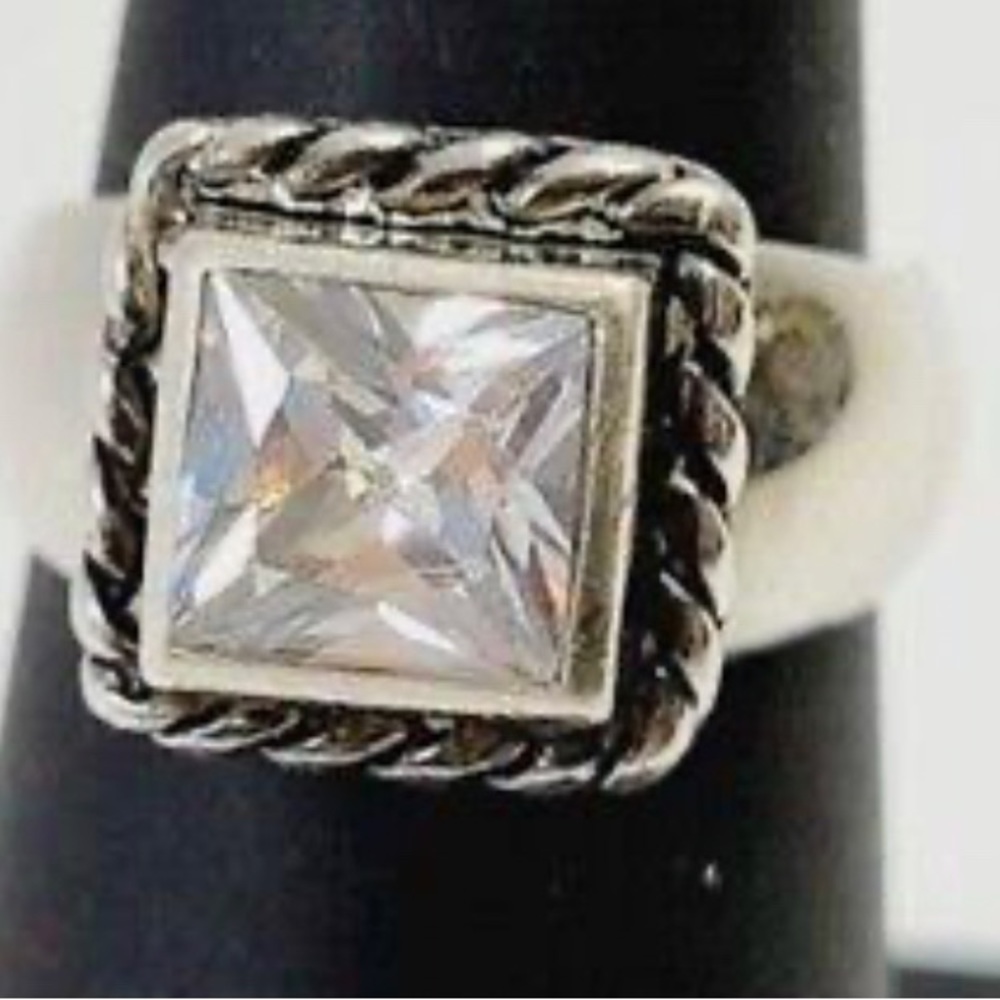 Silpada Elizabeth Sterling Silver CZ Ring 8